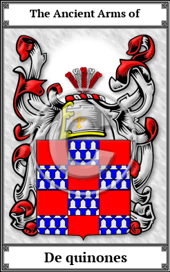 De quinones Family Crest Download (JPG) Book Plated - 600 DPI